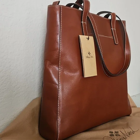 NWT Patricia Nash Brown Leather Viana Tanned Tote Bag Purse - Picture 3 of 15